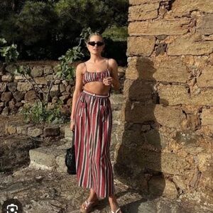 DÔEN Amaris Skirt in Montecito Stripe XS